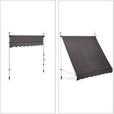 Relaxdays Tenda Da Sole Per Balcone A Manovella Regolabile 200 cm Grigio