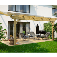 Dächer SKAN HOLZ Beige, Natur Skan Holz Terrassenüberdachung Verona B Leimholz