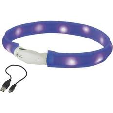 Led hunde halsbånd Nobby LED Halsbånd Wide VISIBLE Blå/Grøn L