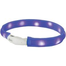 Led hunde halsbånd Nobby LED Halsbånd Wide VISIBLE Blå/Grøn M