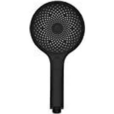 Wenko Pommeau De Douche 3 Jets Avec Embout Universel 1/2" Softwater Noir Mat D 13 cm