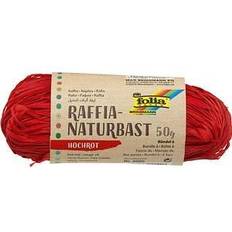 Goedkoop Garens folia Raffia-Naturbast, 50 g, hochrot