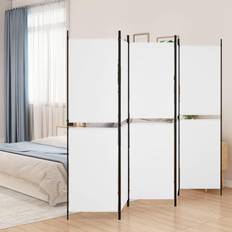 White Room Dividers vidaXL White, 250 6-Panel Balcony Screen Room Divider