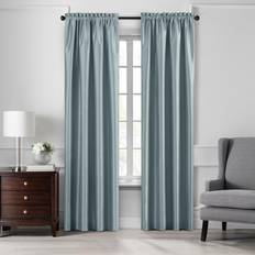 Elrene Home Fashions Colette Fejk-Silke Mörkläggningsfönstergardin 132 cm x 241 cm Brungrå 132.08x241.3cm