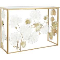 Dkd Home Decor 108 x 37 x 80 cm Miroir Doré Métal Blanc Table Console