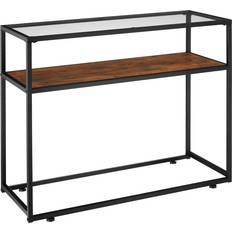 Verre Tables Console tectake Kilkenny 100 x 41 x 80.5 cm Rustique Table Console