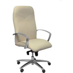 Beige Sillas de oficina P&C Caudete Similpiel 5DBSP02 Blanco Crema Silla de oficina