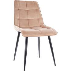 Spisebordsstol velour Begin Spisebordsstol Velour Beige Sort Køkkenstol