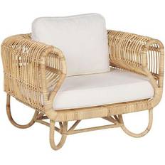 Rattan Lænestole Beliani Beige Naturlig Lænestol