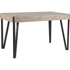 Beliani De Salle 130 x 80 cm Plateau De Couleur Bois Gris Table à manger