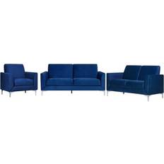 Beliani Velvet Room Set Sofa