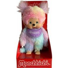 Monchhichi Flicka Plyschfigur Med Haklappar Och Flätor 20 cm