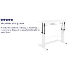 Sit to stand Flash Furniture Height Adjustable 27.25-35.75'H Sit to Stand Home Office Desk Escritorio de escritura