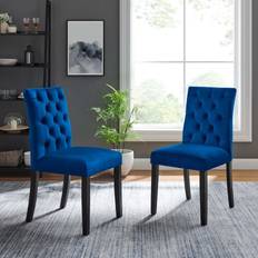 Blue Kitchen Chairs modway Duchess Performance Velvet Kitchen Chair 2