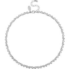 Tennis Necklaces Jon Richard Radiance Tennis Necklace - Silver/Transparent