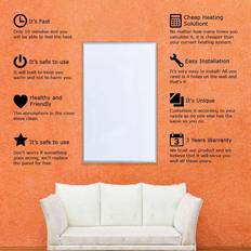 White Panel Radiators ENER-J Infrared Heating Panel White Body 600W