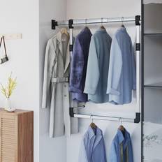 VidaXL Silbrig Kleiderhänger vidaXL Telescopic Wardrobe Hanging Clothes Rack