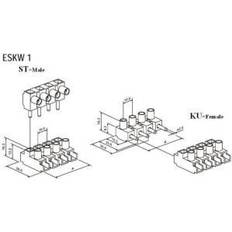 Parhaiten_arvioitu Sähköasennusmateriaalit Liitinlohko Uros 15-napainen Eskw 1 ST