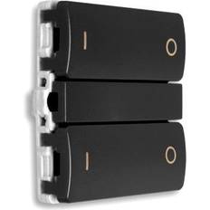 Lysdæmper zigbee fuga Smartkontakten Smartkontakten Zigbee batteritryk til LK Fuga, tænd/sluk tangenter, koksgrå