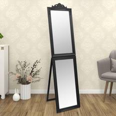 Glass Floor Mirrors vidaXL Free-Standing Black 50x200 cm Floor Mirror