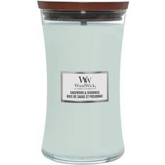 Woodwick Giara Sagewood&Seagras Blue Large Bougie Parfumée 609g