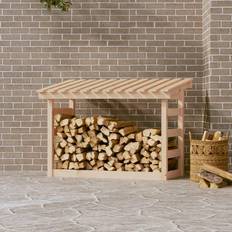 Grøn Brændekurve vidaXL Firewood Rack 108x64.5x78 cm Solid Wood Pine