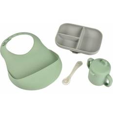 Silicone Vaisselle pour bébé Beaba Coffret les essentiels repas de bébé silicone Vert