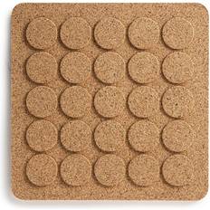 Beige Sous-plats Born in Sweden Dessous de casserole carré Dots 20x20 cm Marron Sous-plat 20cm