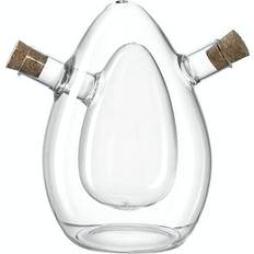 Glas Öl- & Essigbehälter Leonardo Ölspender 2 in 1 Oval 0.64ml Öl- & Essigbehälter