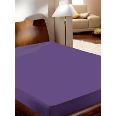 Violett Bettlaken Vario Jersey-Spannbetttuch Elastan pflaume Bettlaken Violett