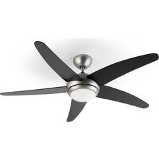 Klarstein Bolero Ventilateur De Plafond 134 cm 55W Télécommande Noir