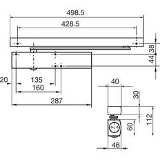 Chiudiporte Gleitsch.E f.TS 5000 silber, e-mech.GEZE