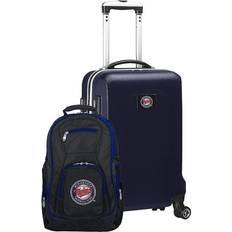 Travel backpack carry on Mojo Minnesota Twins Deluxe Wheeled Carry-On Luggage Backpack