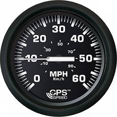 Boat Engines Faria FARIA BEEDE 32816 Euro Speedometer GPS 60 MPH Studded 4, Black