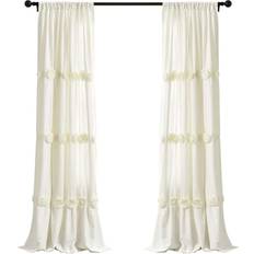 Lush Decor Ivory Darla Window Curtain Single Panel 84 x 40