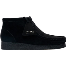 Laced Moccasins Clarks Wallabee - Black Leather