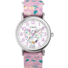 Peanuts klocka Timex Womens Peanuts Floral TW2V77800JT Silver