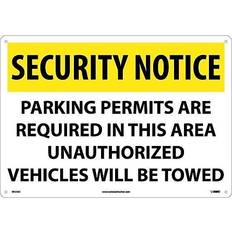 NMC Marker Security Notice Signs; Parking Permits Are Required