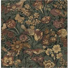 NextWall Bird Floral Vintage Peel and Stick Wallpaper