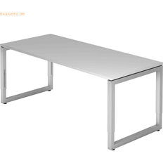 Möbel Hammerbacher HAMMERBACHER RS19 höhenverstellbarer lichtgrau rechteckig Schreibtisch