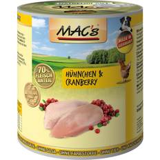 MAC's Hunde Kæledyr MAC's Adult Kylling & Tranebær 6 x 800 g
