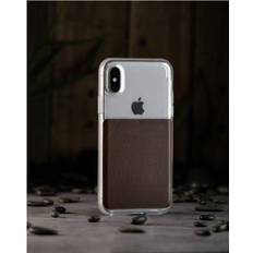 Nomad Case Clear Leather Brown iPhone X Xs