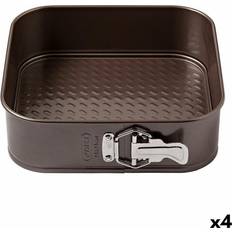 Pyrex Molde Desmontable Asimetria Cuadrado Negro Metal 4 Unidades Bandejade Horno