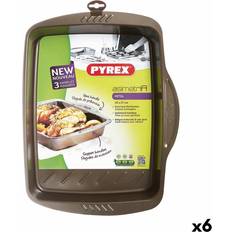 Apto para horno Accesorios de cocina Pyrex Molde Asimetria Negro 35 x 27 cm Metal Fuente para Horno