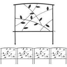 32.25 Modern Leaves and Vines Steel Border Garden Fence -Set Powder-Coated