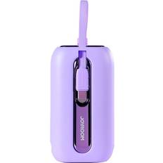 Joyroom powerbank Joyroom JR-L012 Powerbank 22.5W USB-C PD m. Indbygget USB-C & Lightning Kabel 10.000 mAh Lilla