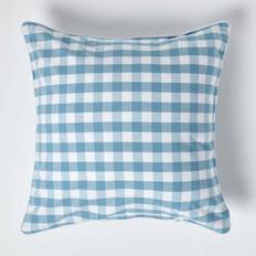 Pillows Homescapes Gingham Cushion Cover Blue (60x60cm)