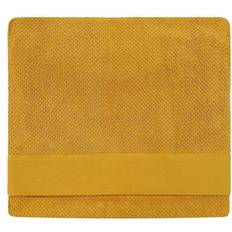 Yellow Bath Towels Furn Textured Weave Oxford Panel Bath Towel Yellow