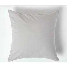 Homescapes Square Egyptian Thread Count Pillow Case Grey, Silver