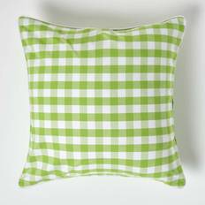 Homescapes Gingham Cushion Cover Green (60x60cm)